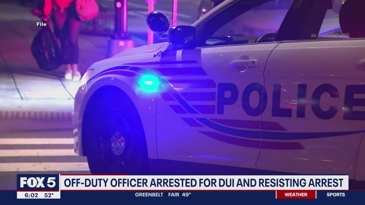 Off-duty DC police officer arrested for DUI and resisting arrest
